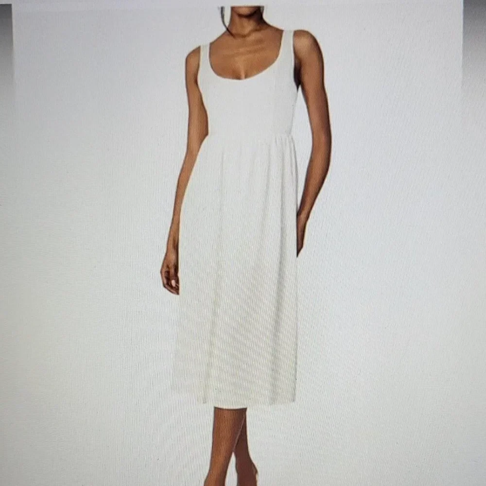 WeWoreWhat Corset Satin Charmeuse Midi Dress in Whisper White NWT Size Medium - Picture 1 of 11